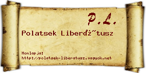 Polatsek Liberátusz névjegykártya